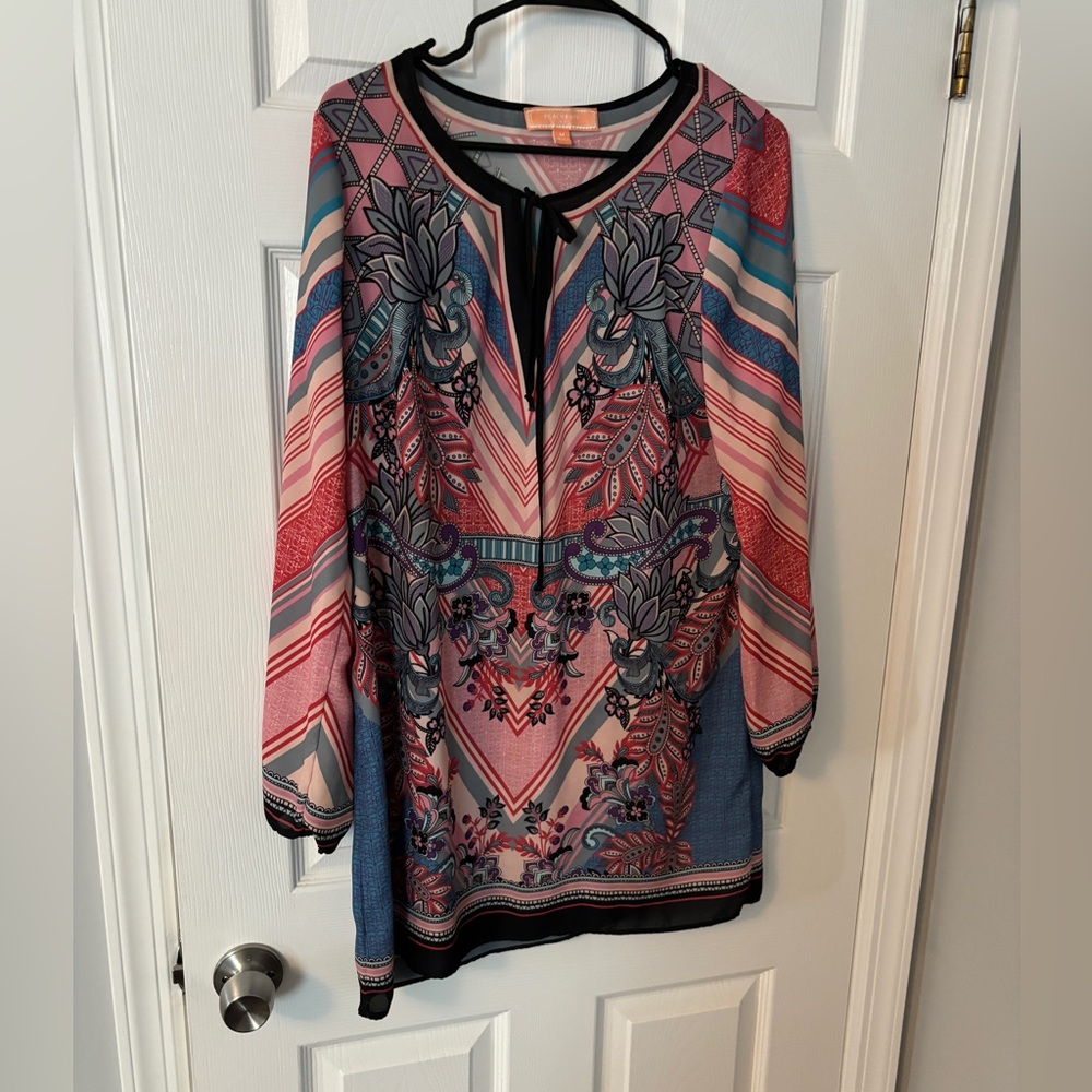 Peach Puff Long Sleeve Dress
